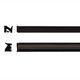 The Collection TL-4524.EMNWWOPKIT Kit De Perfil Cassini Wallwasher De Empotrar Para Tira Led Acabado Negro Cubierta Opalino 2M