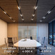 Illux TL-4710 Lámpara Led Line Luzea Para Riel 10 W 100-277 V CCT Ajustable 3 000 K, 4 000 K, 6 500 K